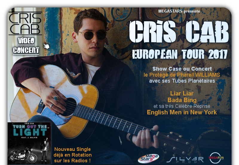 Cris CAB TOURNEE EUROPEENNE 2017 - VIDEO CONCERT : cliquez ICI