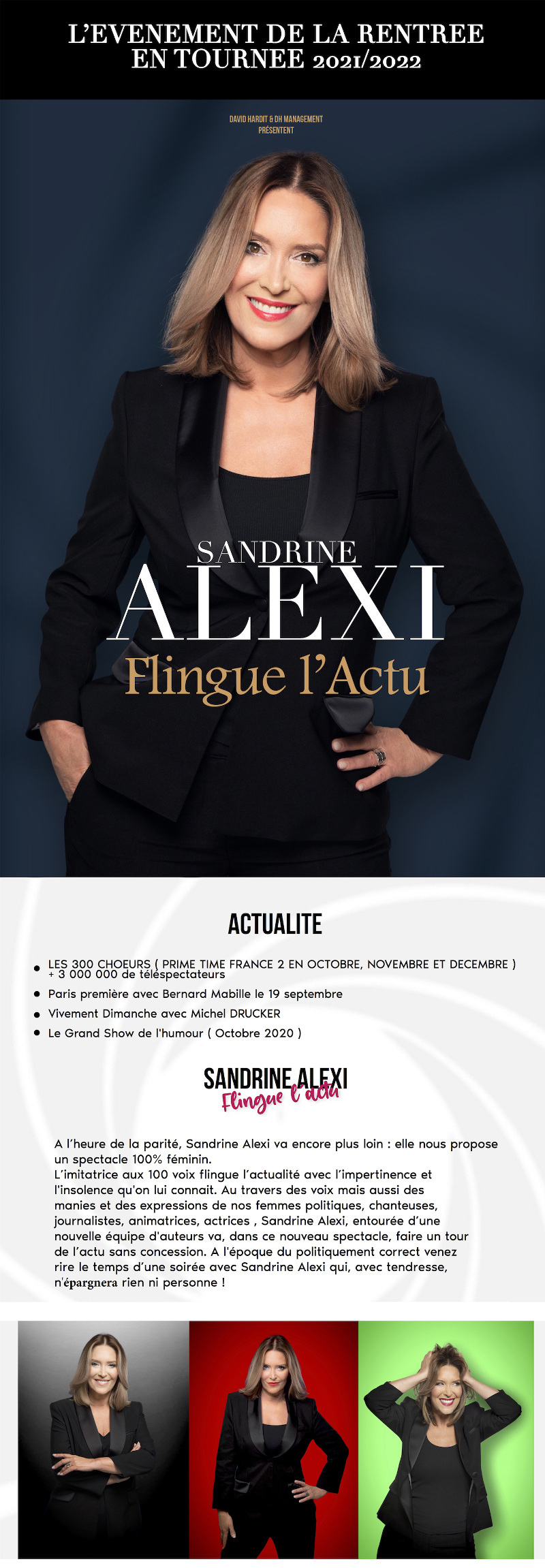 Sandrine ALEXI Flingue l'Actu en TOURNEE 2021/2022