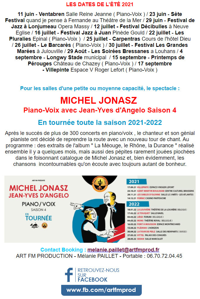 RENSEIGNEMENTS & BOOKING : cliquez ICI