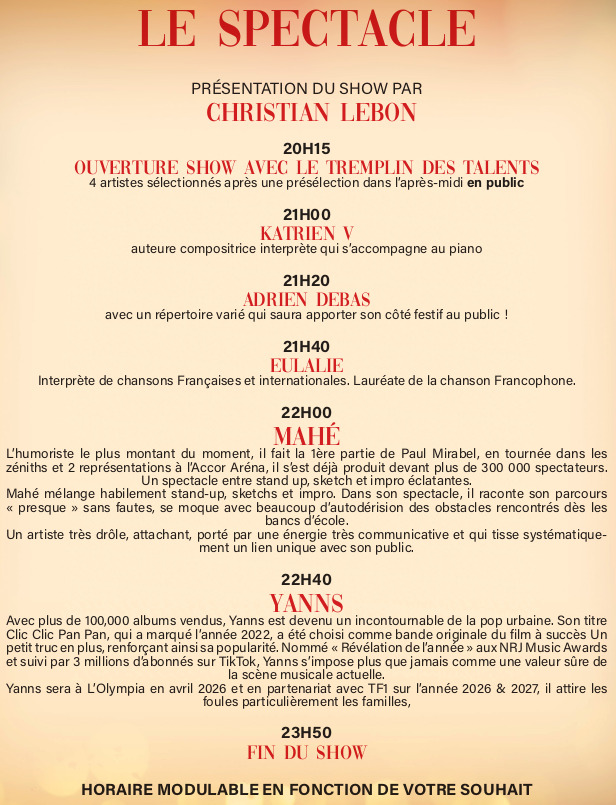 PRESENTATION du SPECTACLE