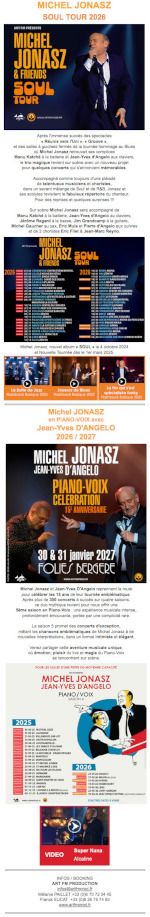 MICHEL JONASZ en TOURNEE 2026 - 2027